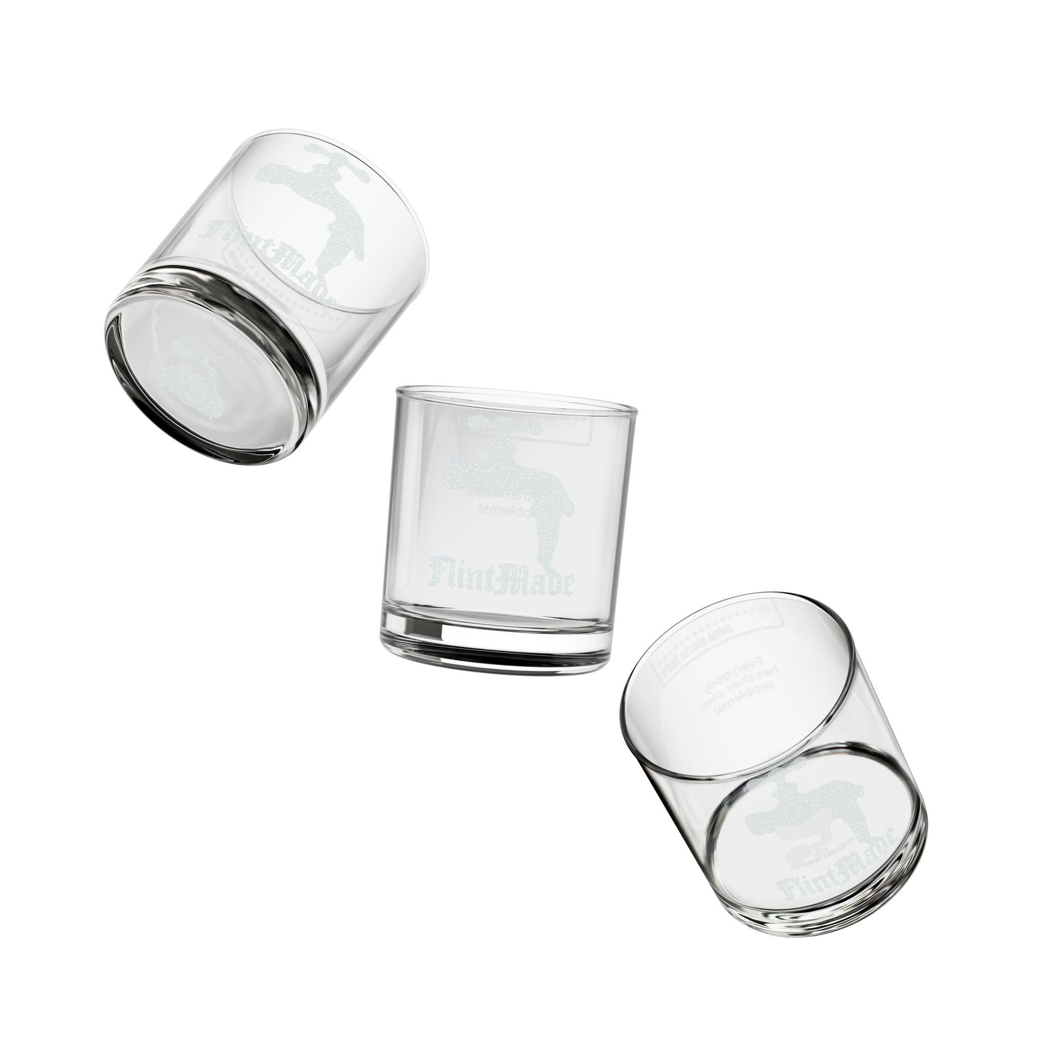 Engraved Whiskey Glass 10.5oz — Funny Tap Design, "Mine Starts Here"
