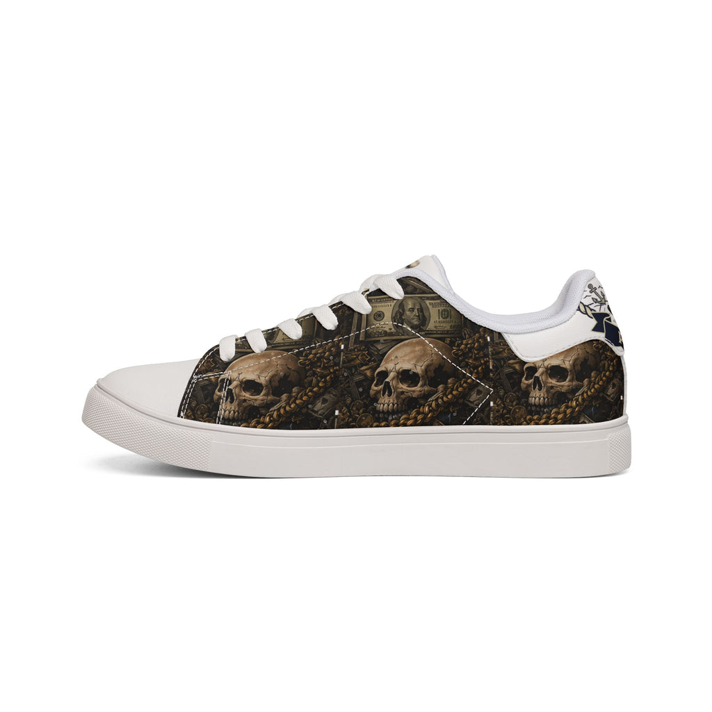 PopiJunior’s (PJ’s) Men’s Leather Low-Top Sneakers