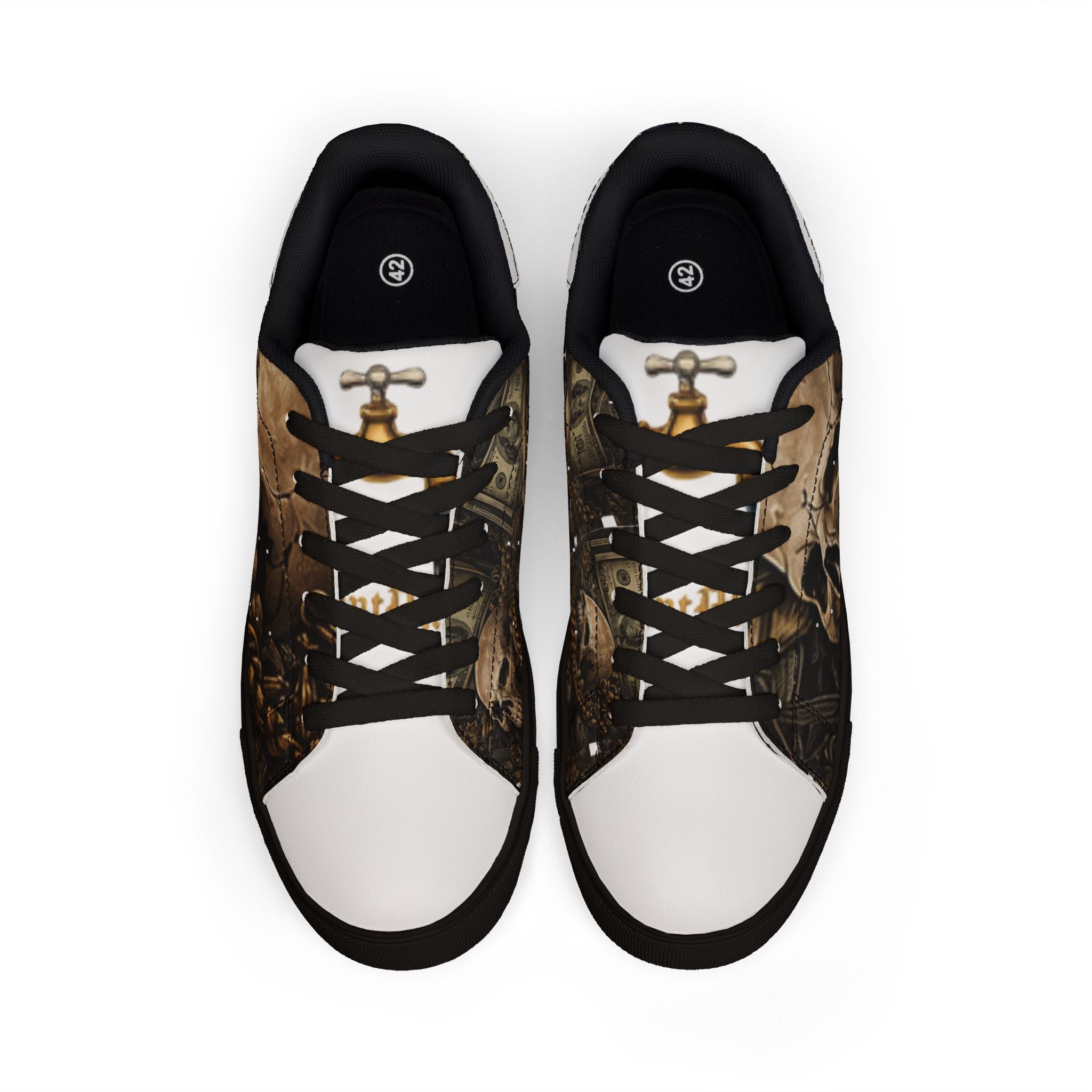 PopiJunior’s (PJ’s) Men’s Leather Low-Top Sneakers