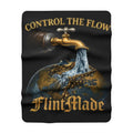 Control The Flow FlintMade Sherpa Blanket — Cozy Graphic Throw