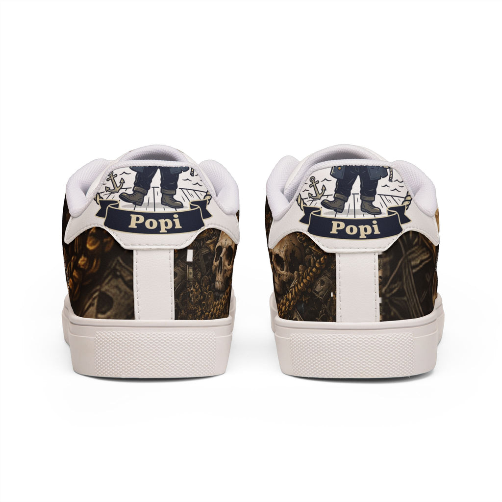 PopiJunior’s (PJ’s) Men’s Leather Low-Top Sneakers