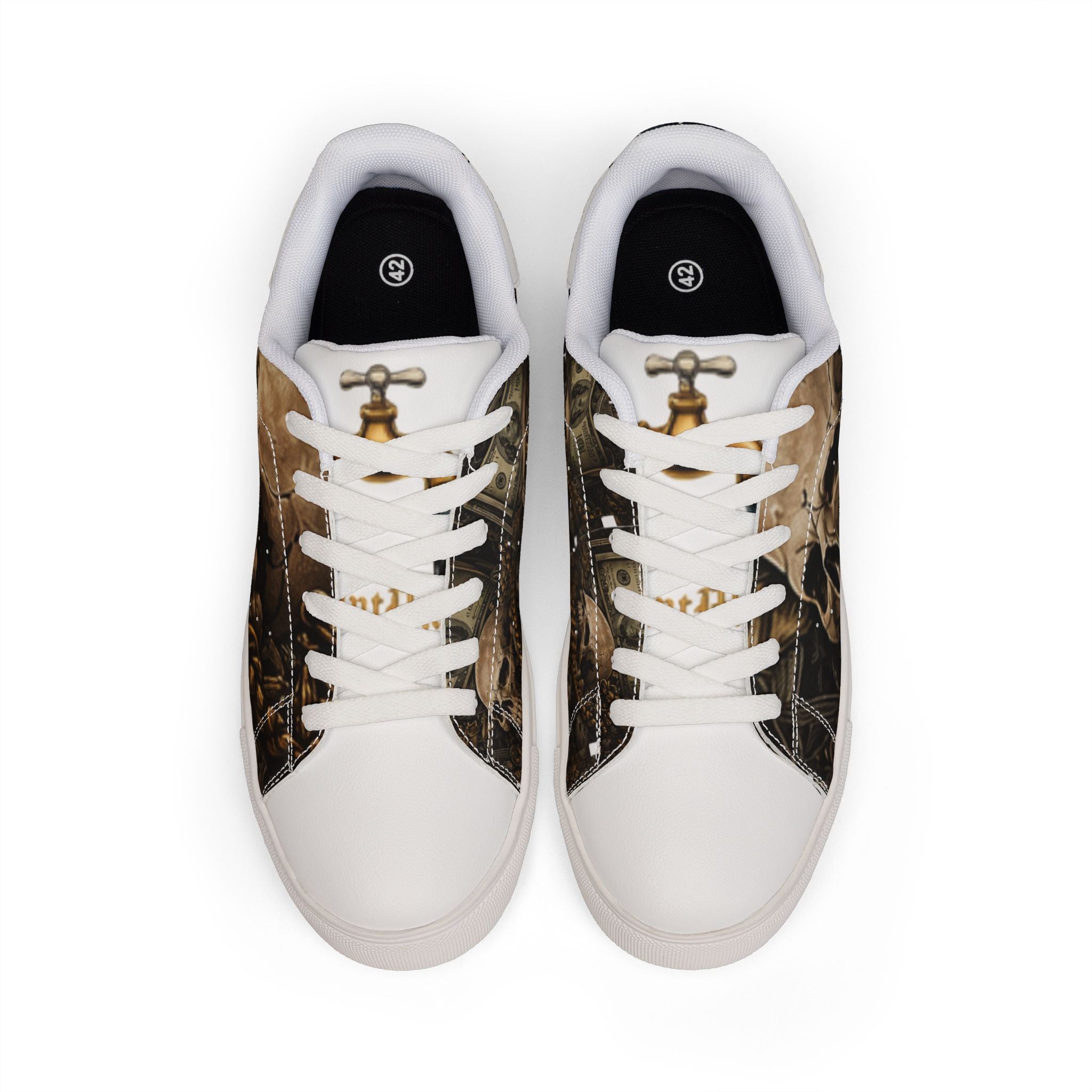 PopiJunior’s (PJ’s) Men’s Leather Low-Top Sneakers