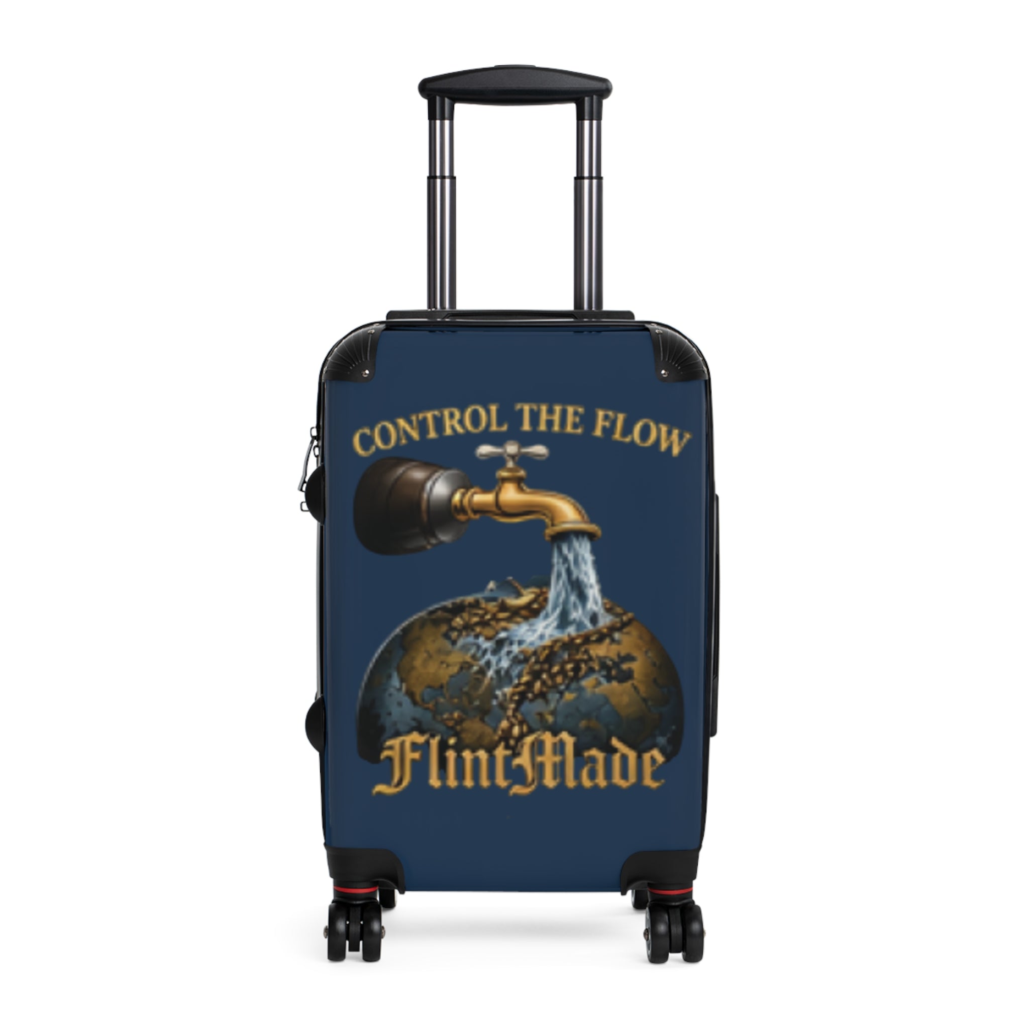 Carry-On Suitcase — "Control the Flow"