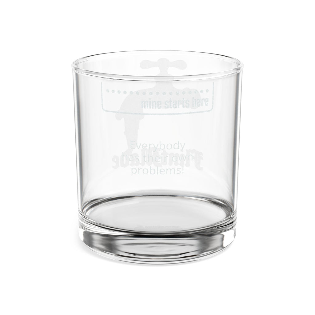 Engraved Whiskey Glass 10.5oz — Funny Tap Design, "Mine Starts Here"