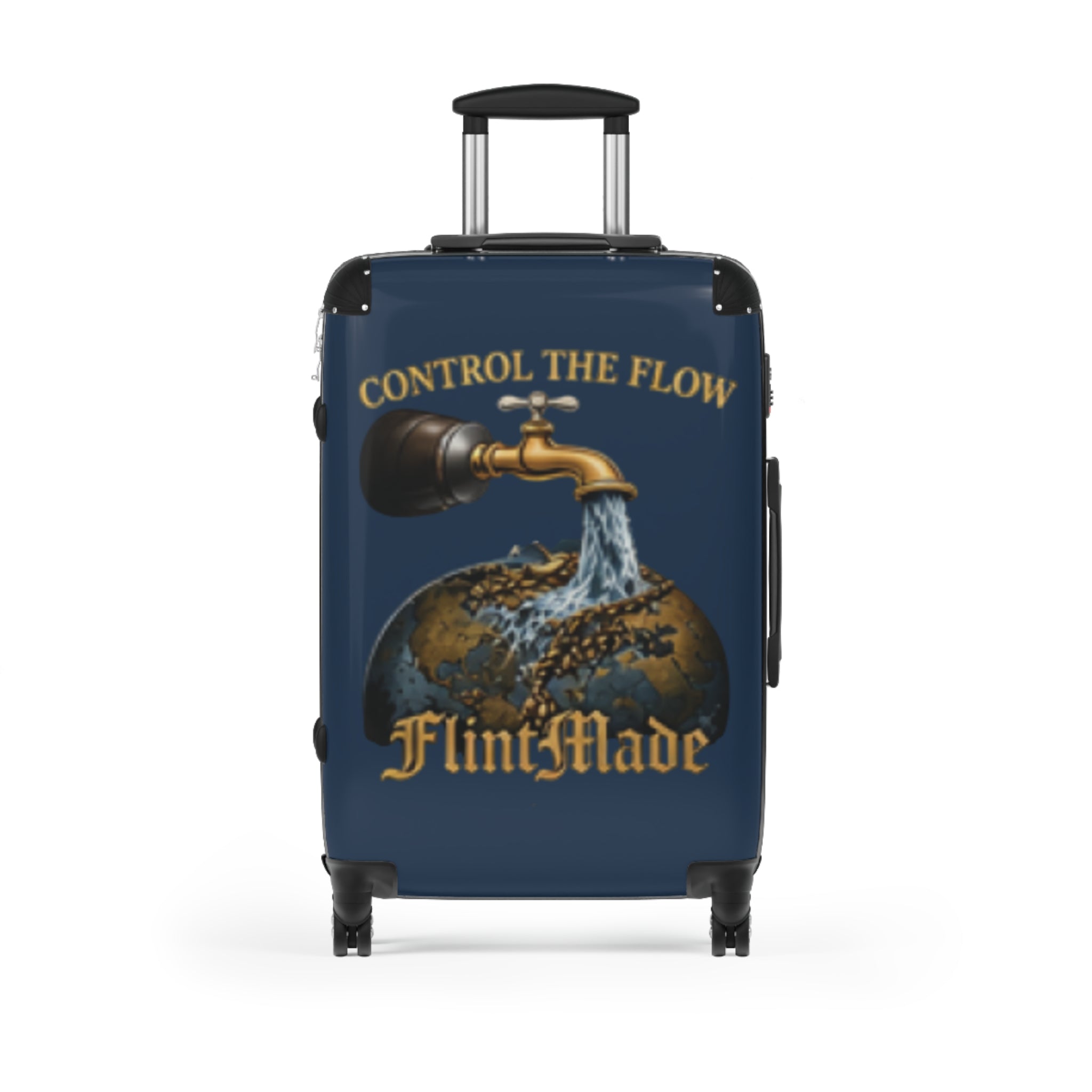 Carry-On Suitcase — "Control the Flow"
