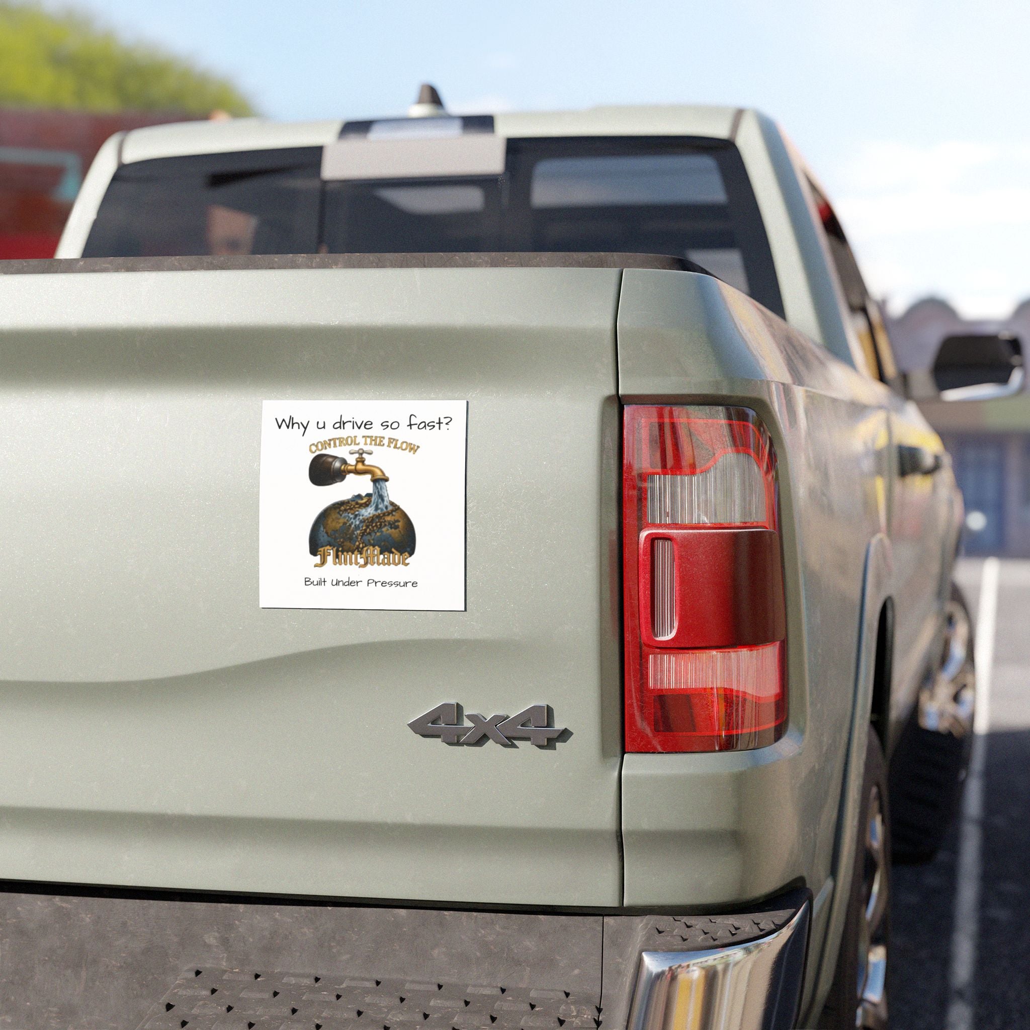 Control The Flow Car Magnet — "Why u drive so fast?" Funny Traffic Safety Magnet
