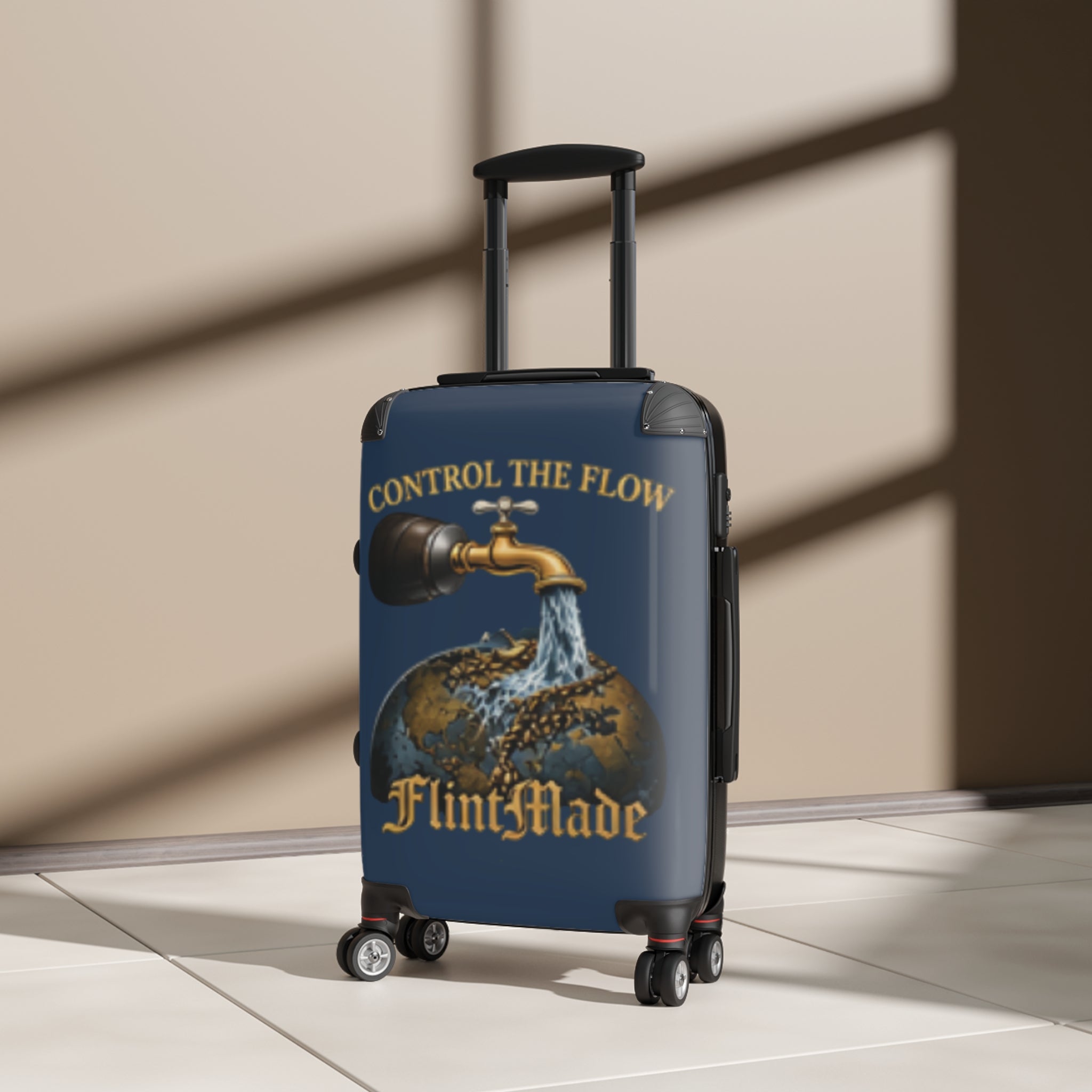Carry-On Suitcase — "Control the Flow"