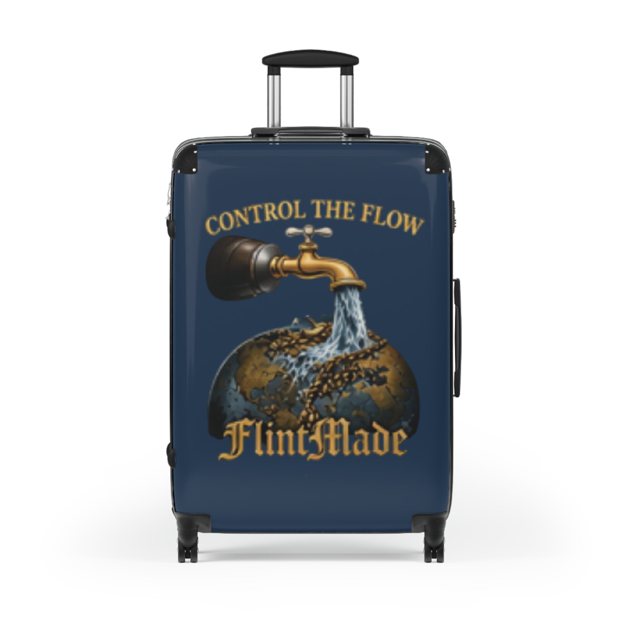 Carry-On Suitcase — "Control the Flow"