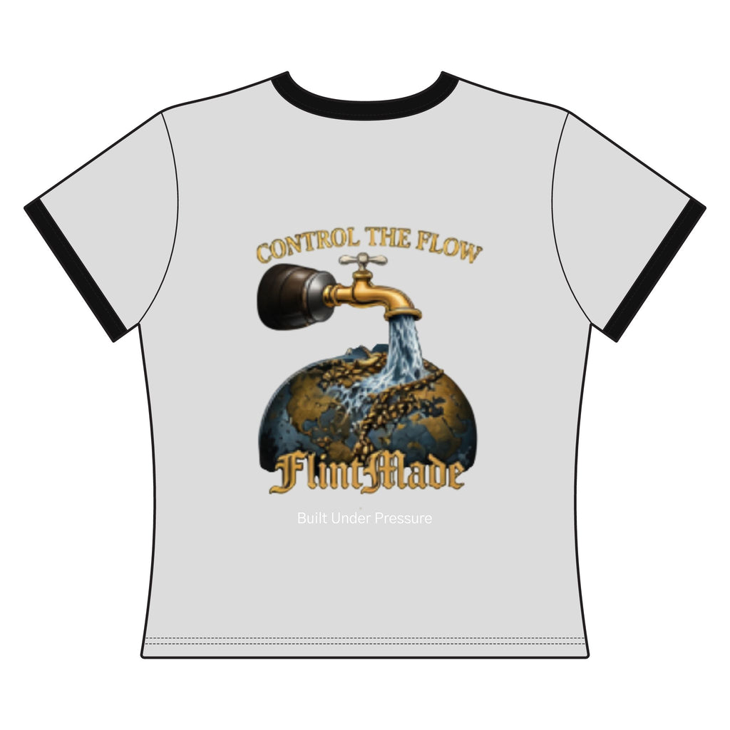 FlintMade 'Control the Flow' Ringer Tee — Built Under Pressure Graphic Shirt