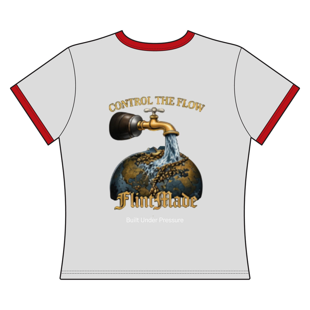 FlintMade 'Control the Flow' Ringer Tee — Built Under Pressure Graphic Shirt