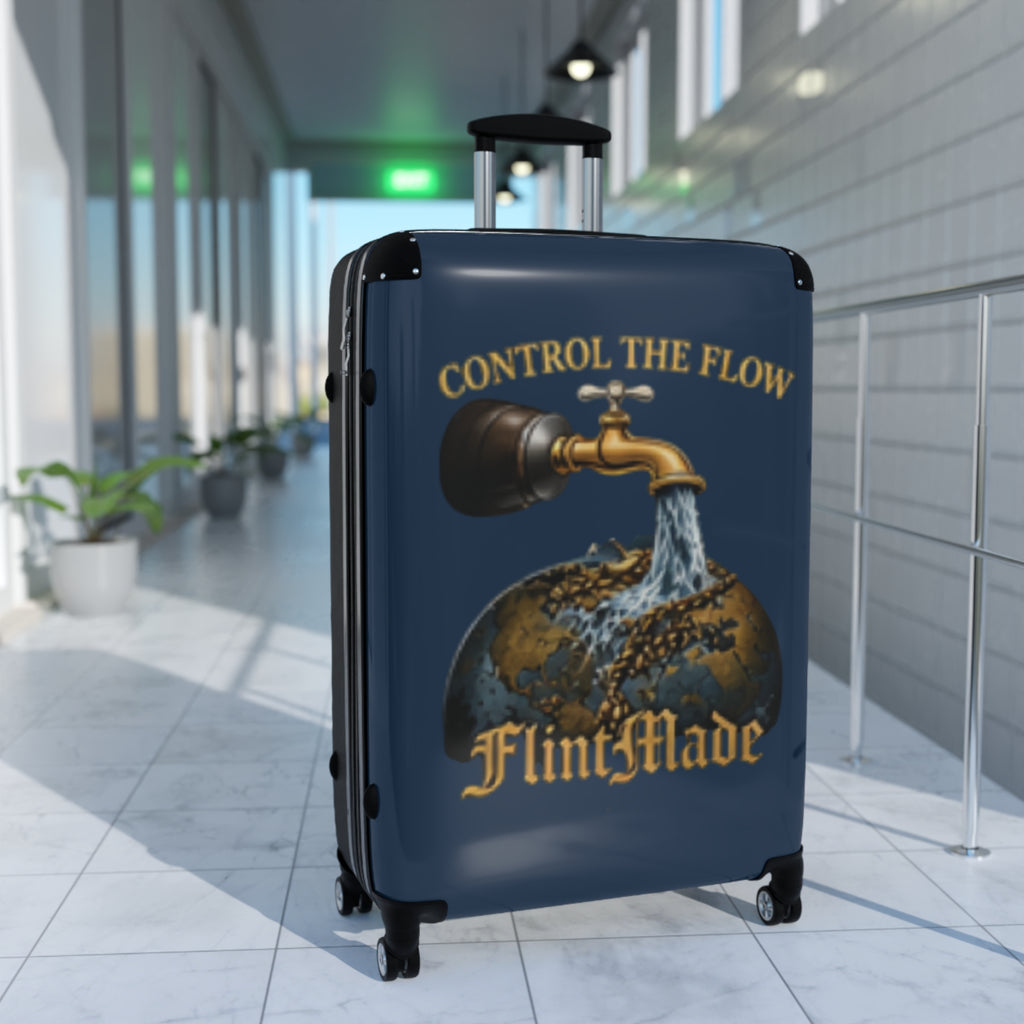 Carry-On Suitcase — "Control the Flow"